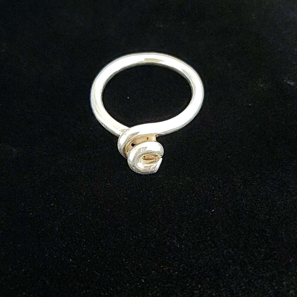 Handmade Cast Sterling Silver Unique Swirl Ring